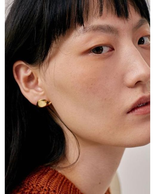 Lyst Low Clic 17fw Earlobe Earring Gold In Metallic Low Clic Metallic 17fw Earlobe Earring Gold Lyst