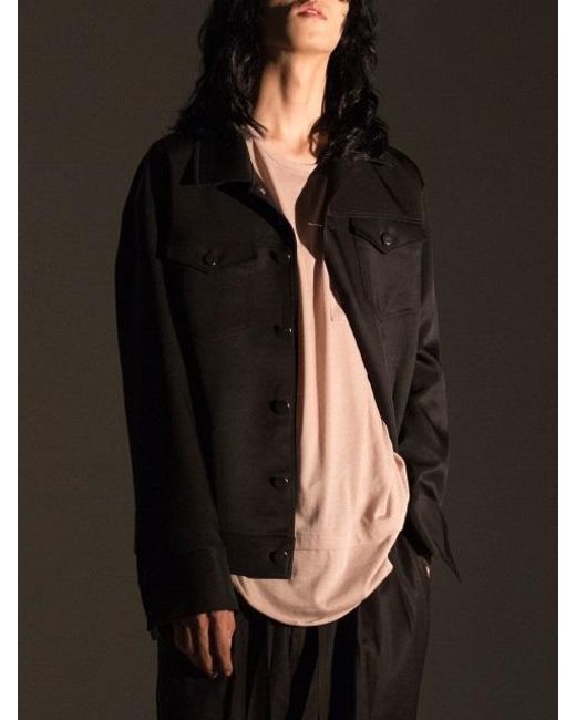 Lyst W Concept Consolation Silk Flower Snapjacket in Black