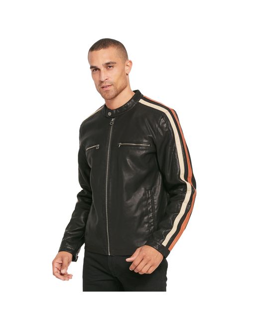 Lyst Wilsons Leather Big Tall Motorcycle Faux Jacket W Wilsons Leather Black Big Tall Motorcycle Faux Jacket W Stripe For