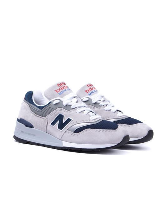 Men's 997 Made In The Usa Stone Gray & Navy Sneakers Men's 997 Made In The Usa Stone Gray & Navy Sneakers
