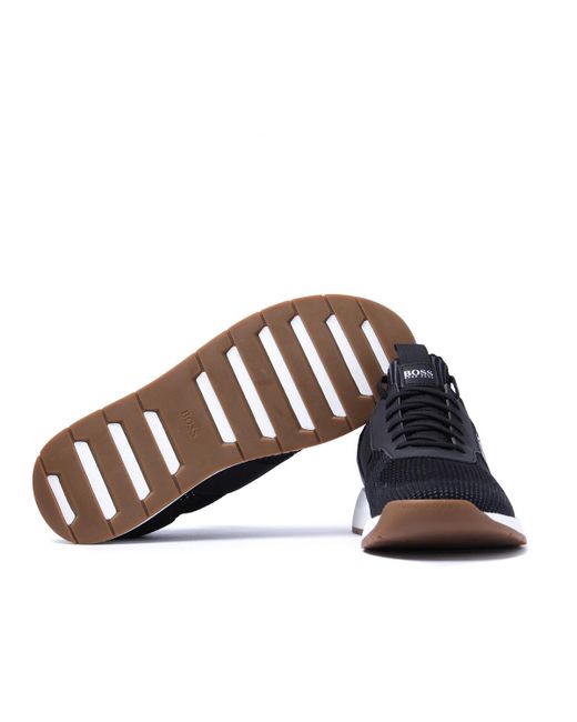 hugo boss titanium knit trainers