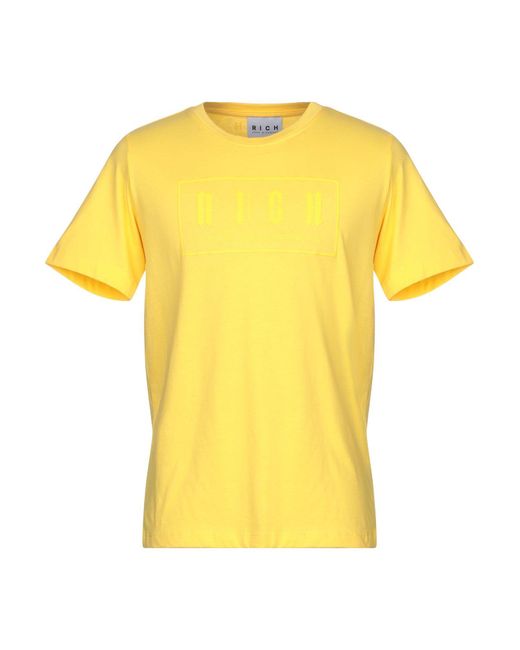 John Richmond Cotton T-shirt in Yellow for Men - Lyst