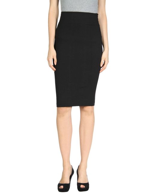 Miss sixty 3/4 Length Skirt in Black | Lyst
