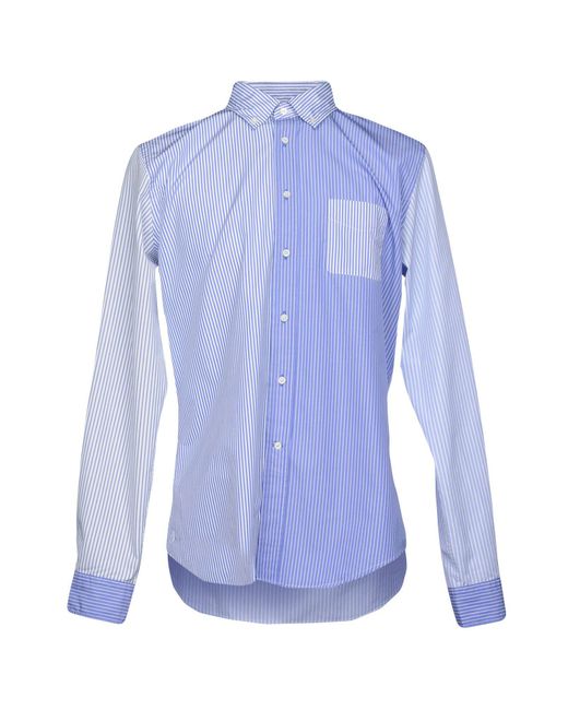 Lyst - Wooster + lardini Shirt in Blue for Men