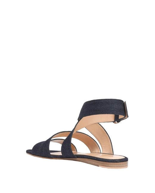 Gianvito Rossi Denim Sandals in Blue - Lyst