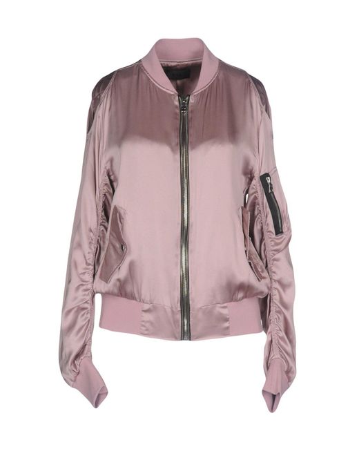 RTA Satin Jacket in Light Purple (Purple) Lyst