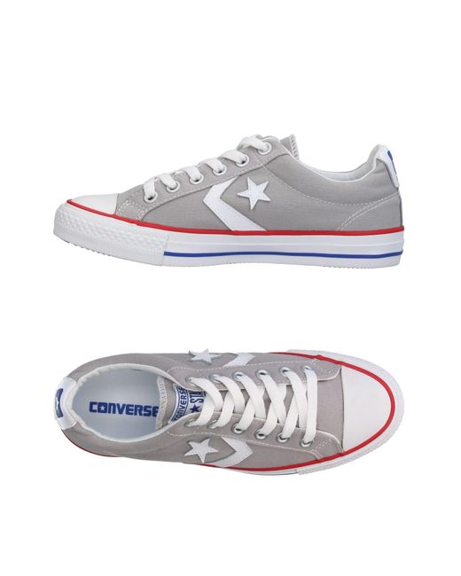 grey low cut converse