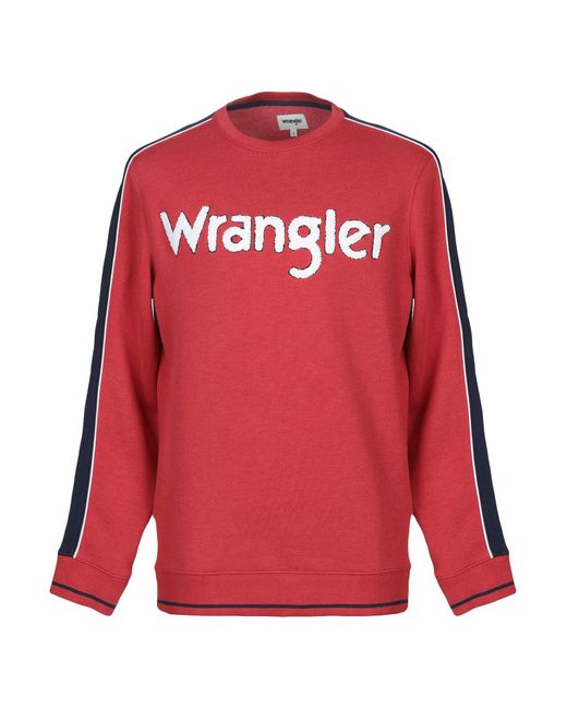 Lyst - Wrangler Sweatshirt in Red for Men