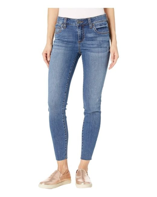 Kut From The Kloth Denim Connie Ankle Skinny Jeans W/ Cut Off Hem In ...