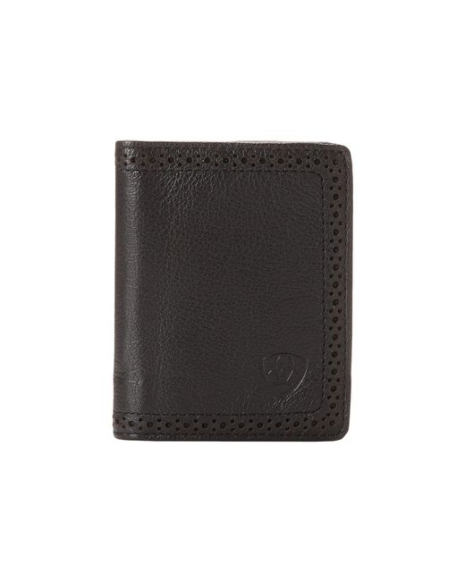 Lyst Ariat Shield Perforated Edge Bifold Wallet in Black for Men