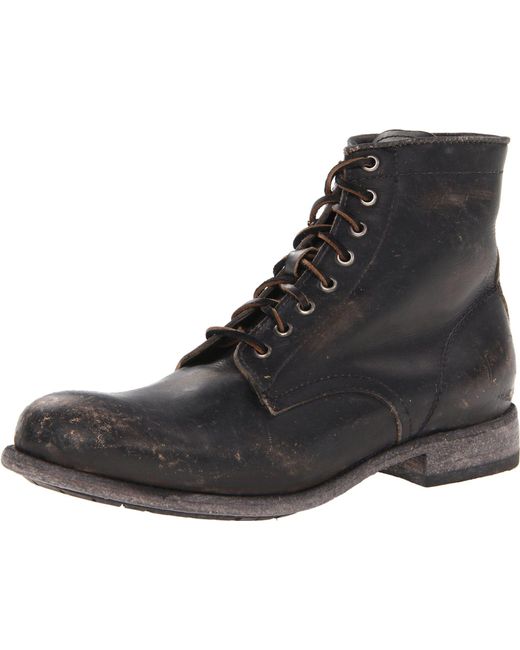 frye tyler lace up black