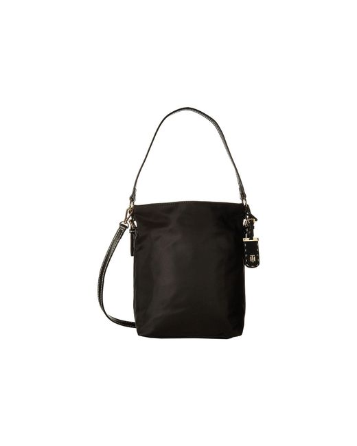 Lyst Tommy Hilfiger Julia Convertible Solid Nylon Hobo Khaki Tommy Hilfiger Black Julia Convertible Solid Nylon Hobo Khaki Handbags Lyst