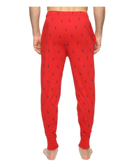 polo joggers red