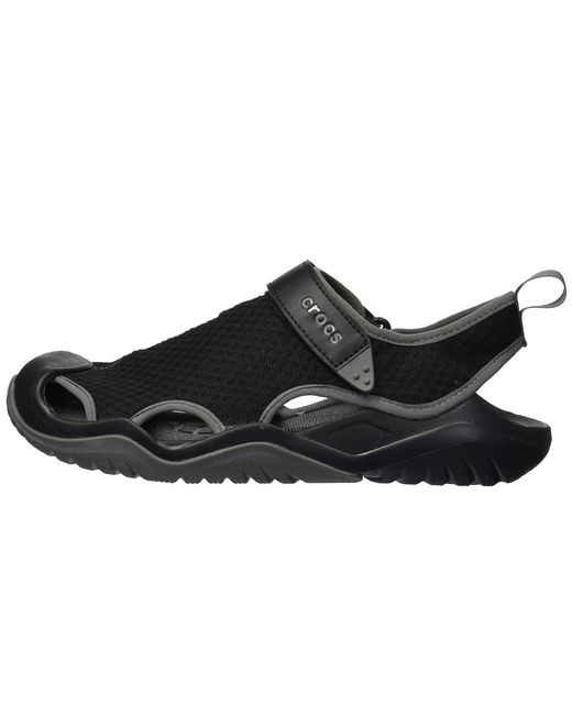 Lyst - Crocs™ Swiftwater Mesh Deck Sandal (espresso) Men's Sandals in ...