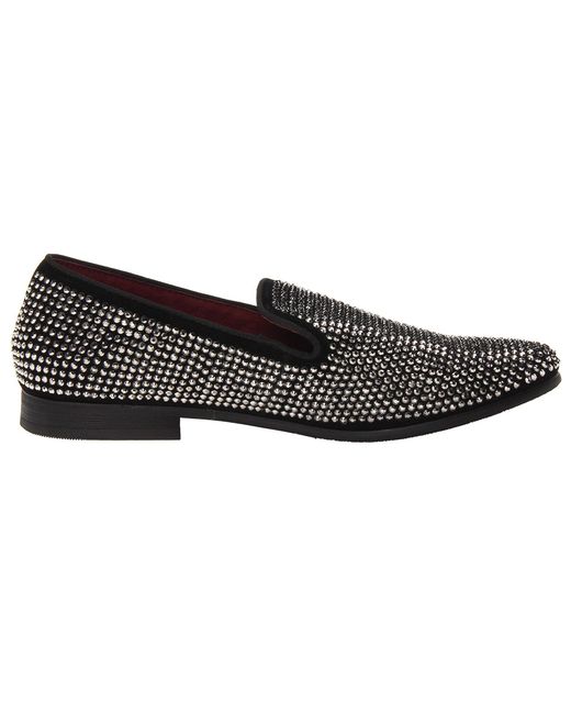 steve madden black slip ons mens