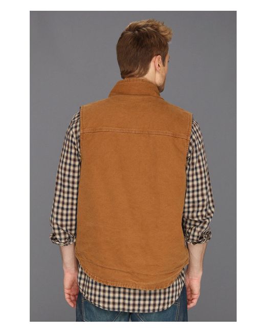 Download Lyst - Carhartt Sandstone Mock Neck Vest ( Brown) Men's ...