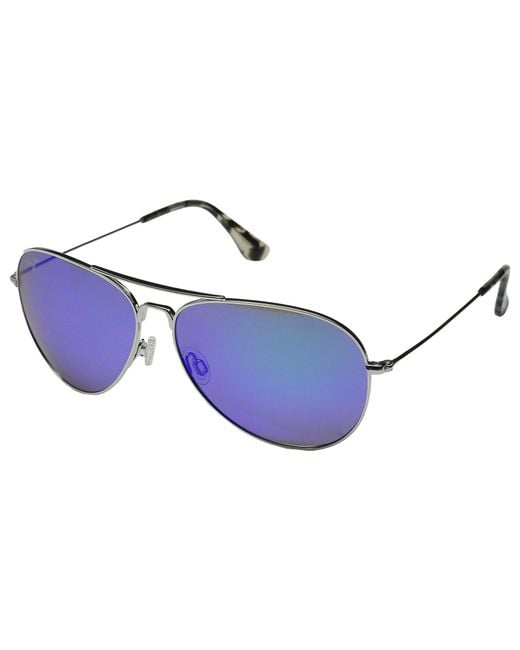 Lyst Maui Jim Mavericks (silver/blue Hawaii) Sport Sunglasses in Blue