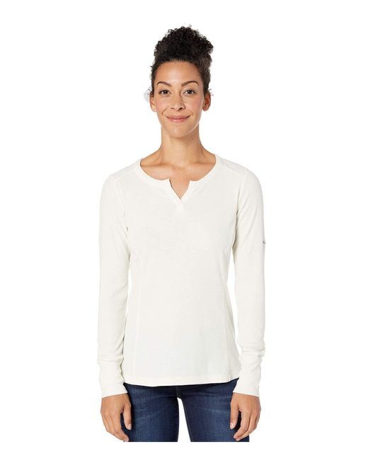 Columbia Cotton Fall Pinetm Long Sleeve Pullover in White - Lyst