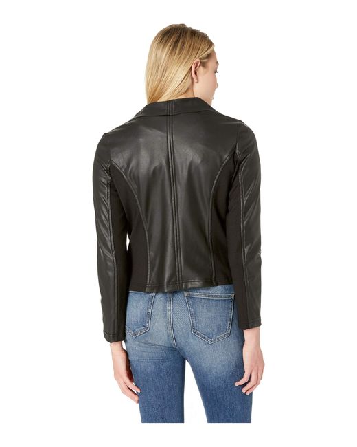 Kensie Stretch Faux Leather Jacket in Black - Save 19% - Lyst