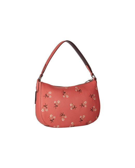 Lyst - COACH Floral Print Leather Sutton Crossbody (slate/silver) Handbags
