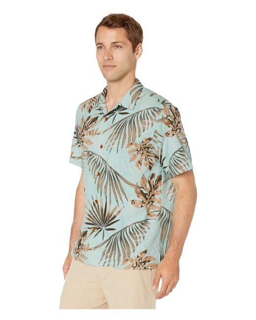 Tommy Bahama Silk Portofino Palms Islandzone Camp Shirt in Blue for Men ...