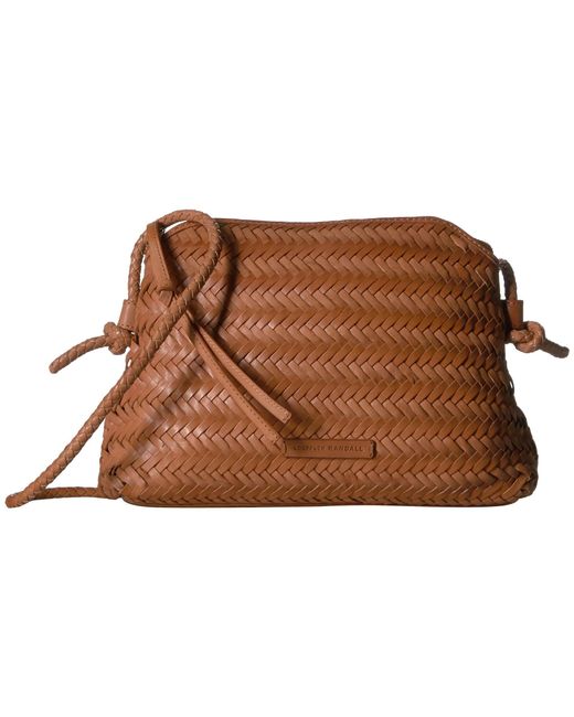 loeffler randall mallory woven leather crossbody