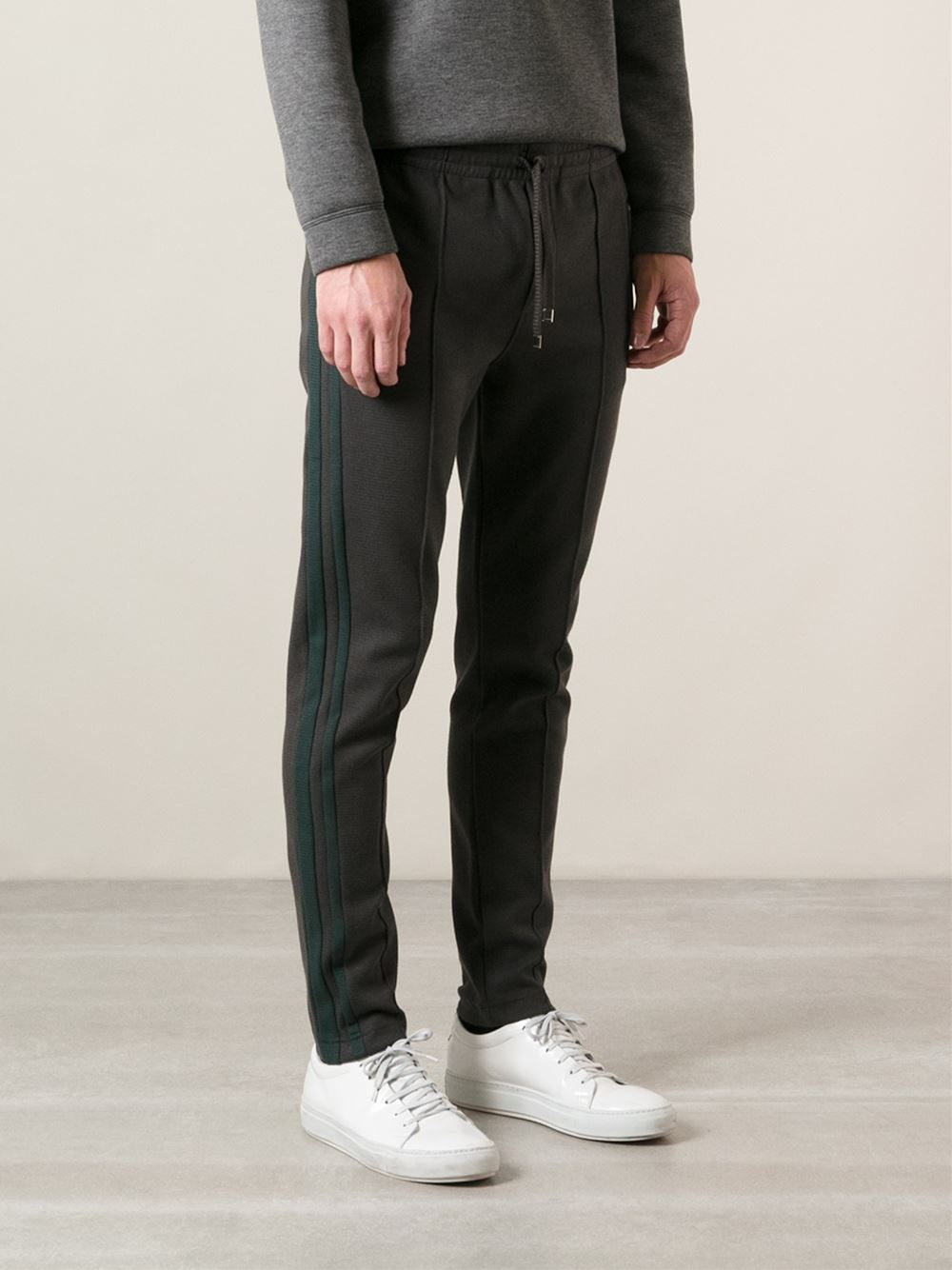 men's cotton track pants with zipper pockets