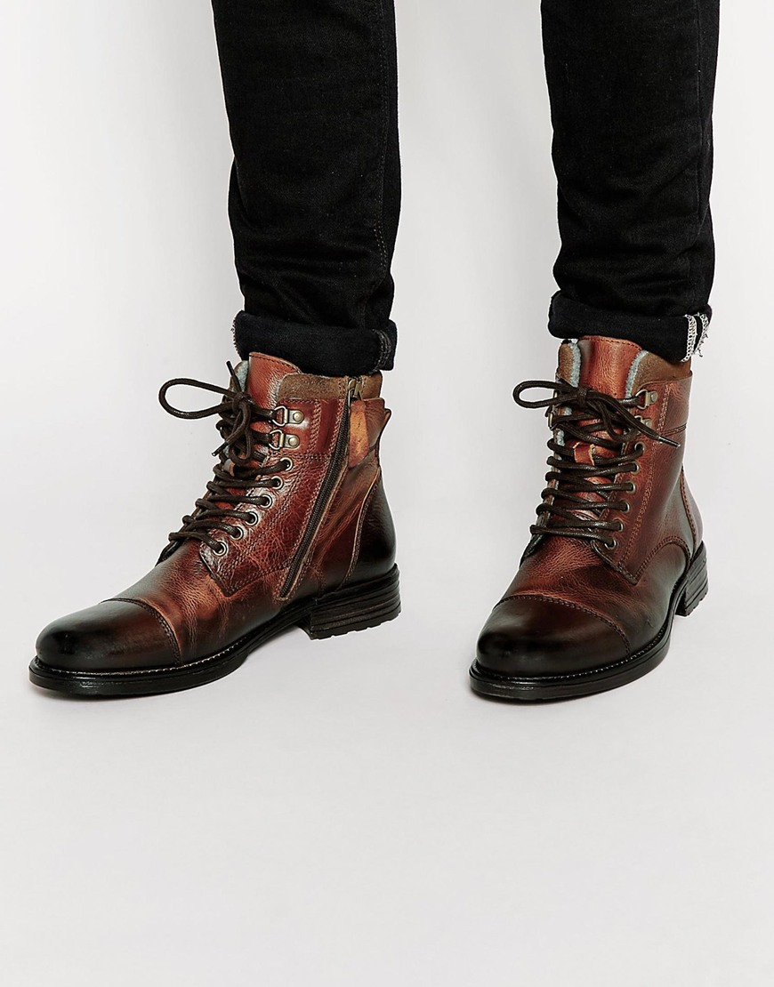 Lyst - ALDO Giannola Leather Boots in Brown for Men