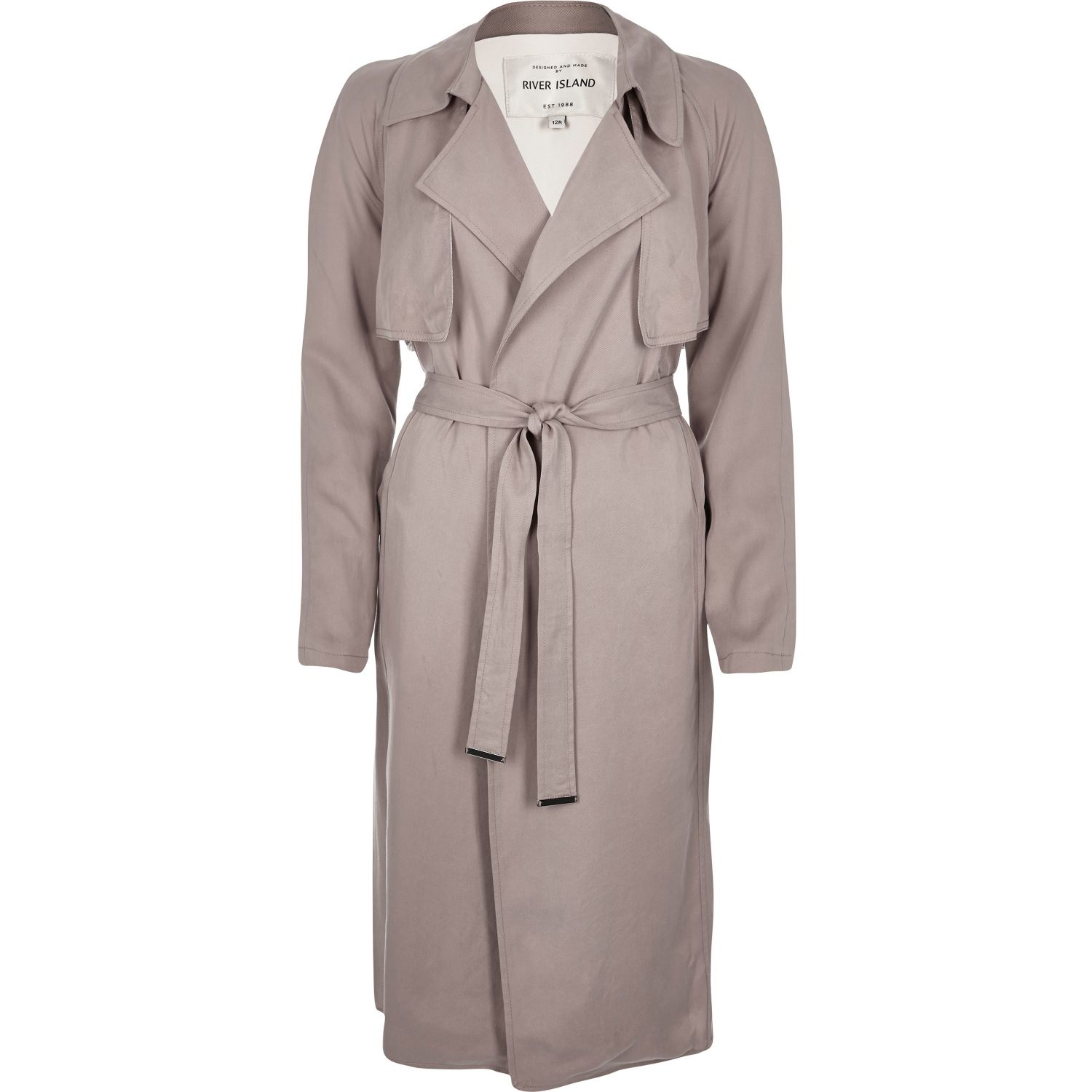 River island Pink Lightweight Trench Coat in Pink Lyst