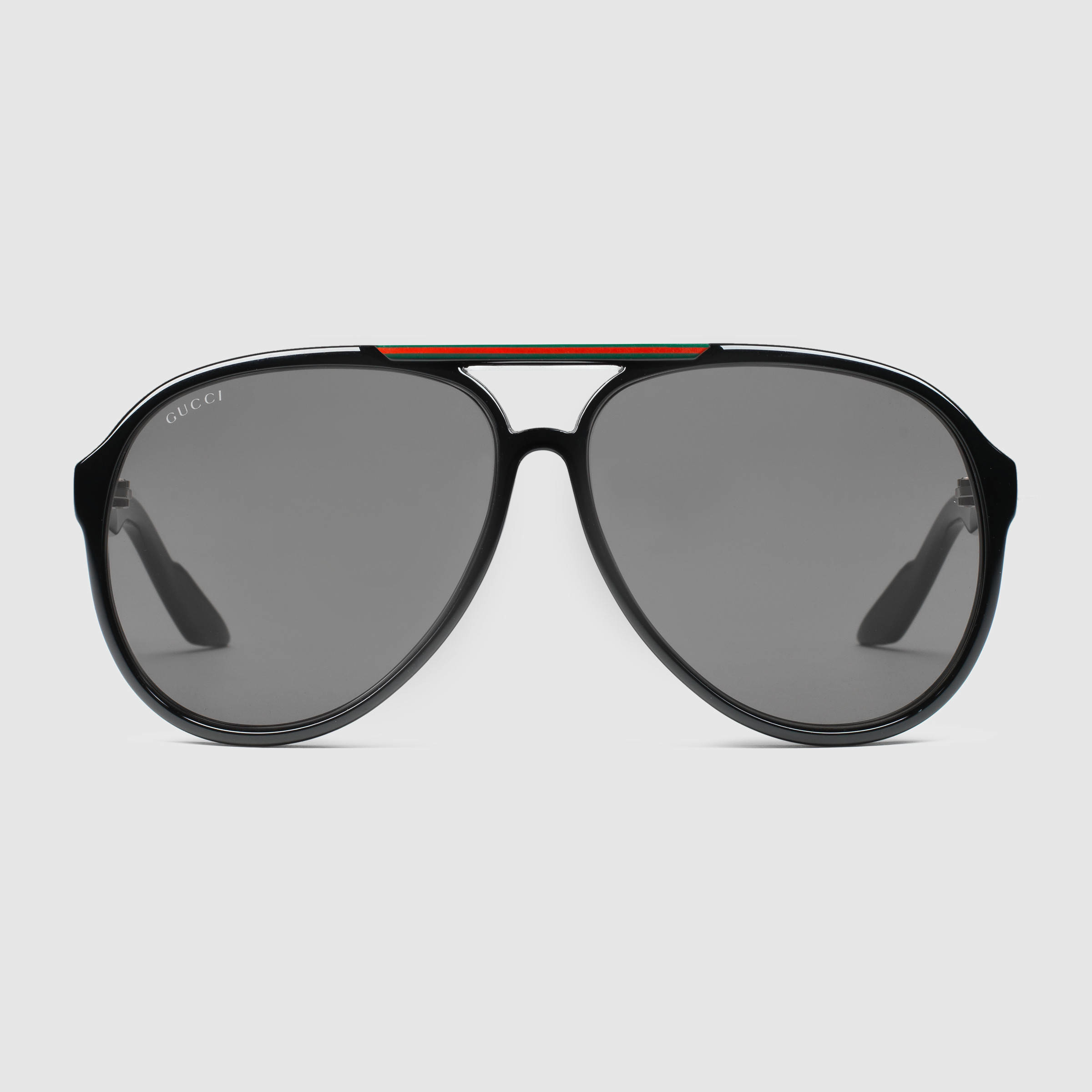 Lyst - Gucci Medium Aviator Sunglasses in Black for Men