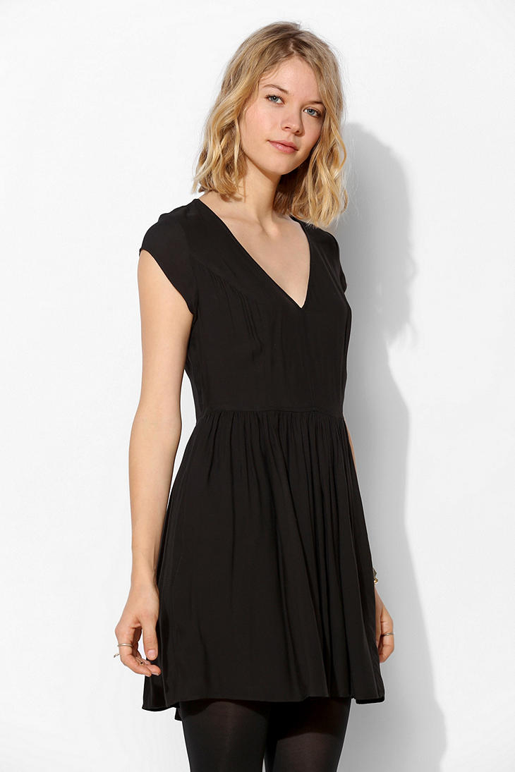 Lyst - Urban Outfitters Cage Back Mini Dress in Black