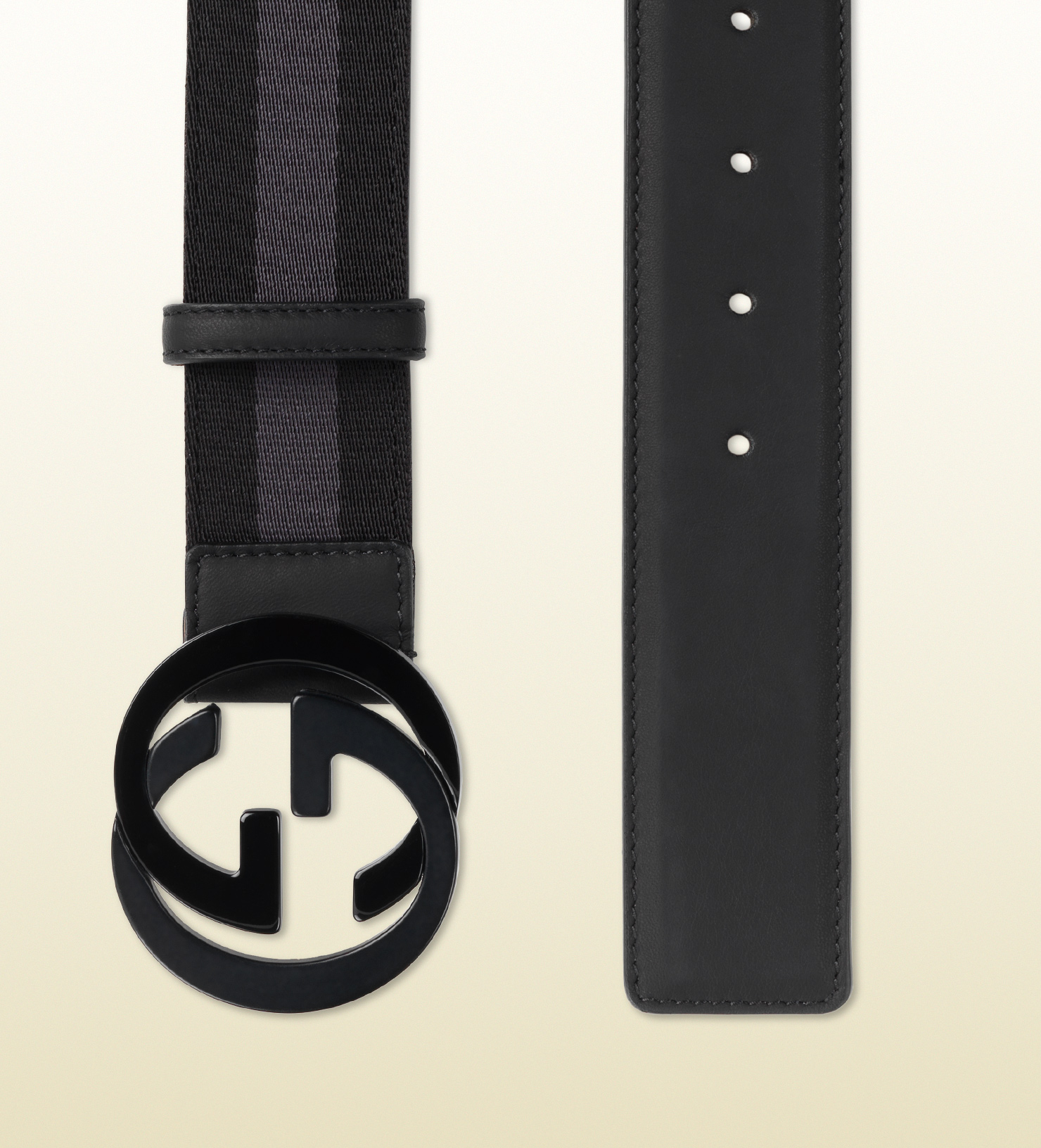 Lyst - Gucci Belt With Interlocking G Buckle in Black for Men