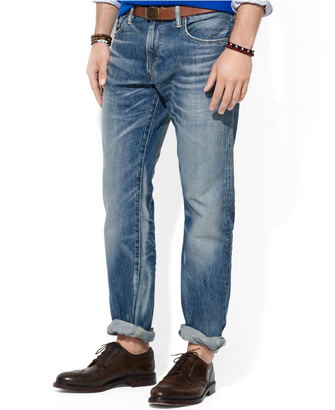 Lyst - Polo Ralph Lauren Straight-Fit Hampton Milton-Wash Jeans in Blue ...