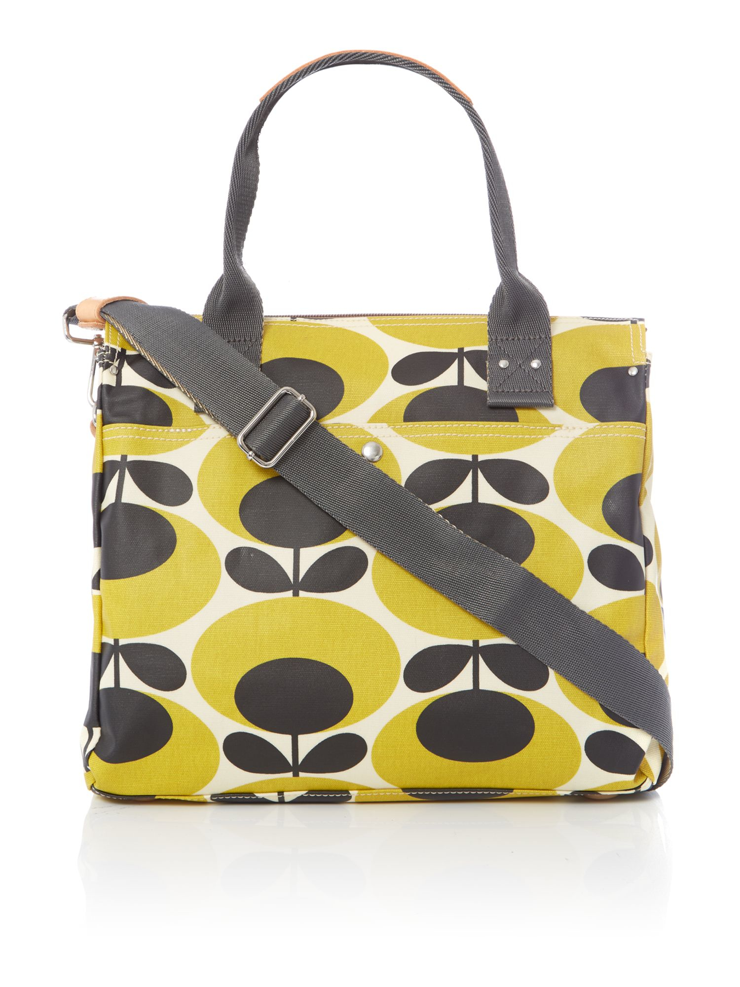 Orla kiely Giant Oval Yellow Zip Messenger Bag in Yellow Lyst