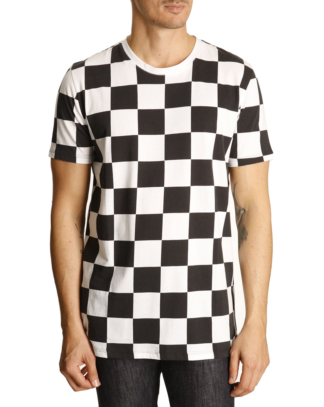 Hugo Black  And White  Checkerboard T  shirt  in White  for Men 
