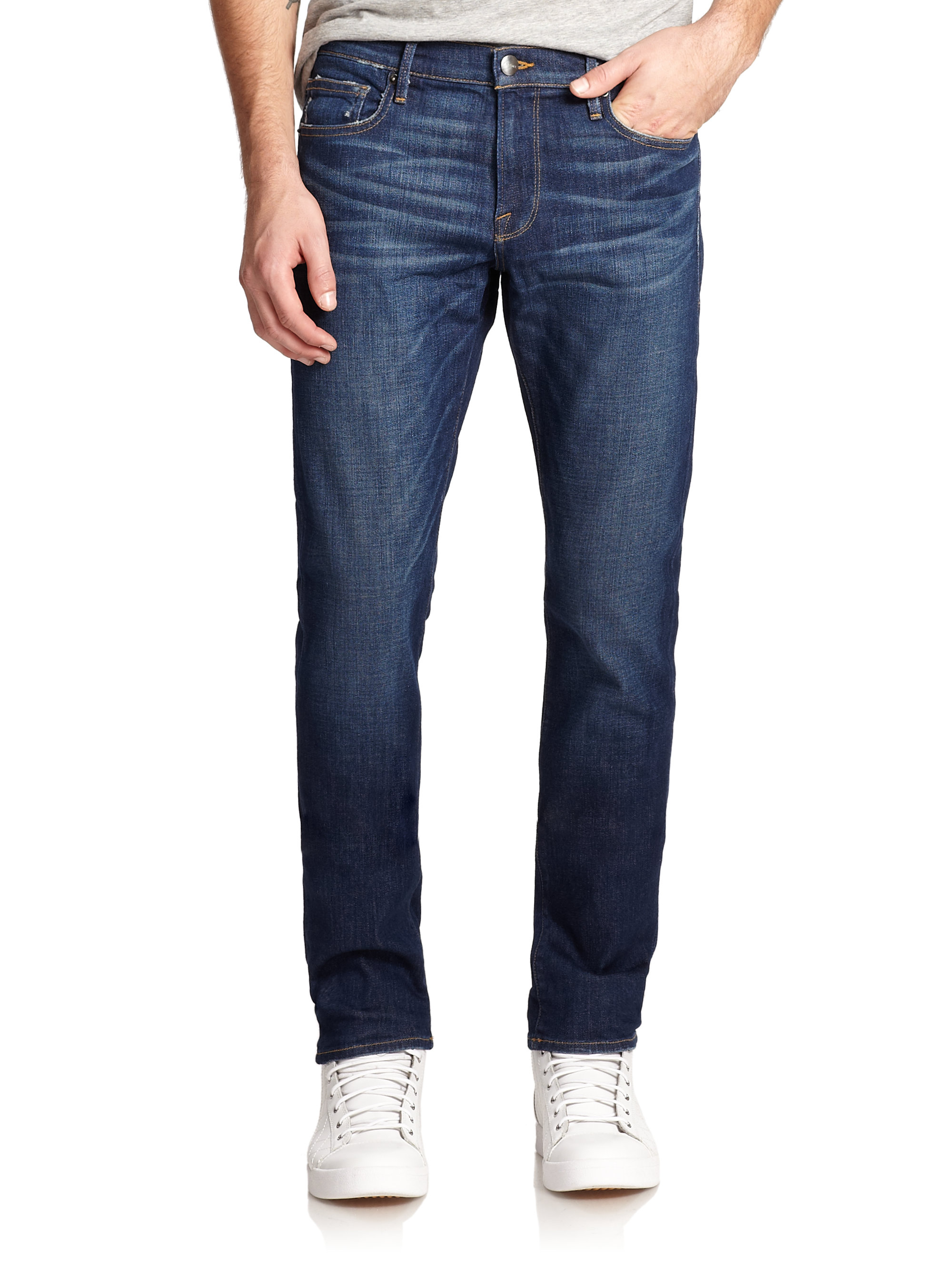 Frame L'homme Slim-fit Jeans in Blue for Men | Lyst