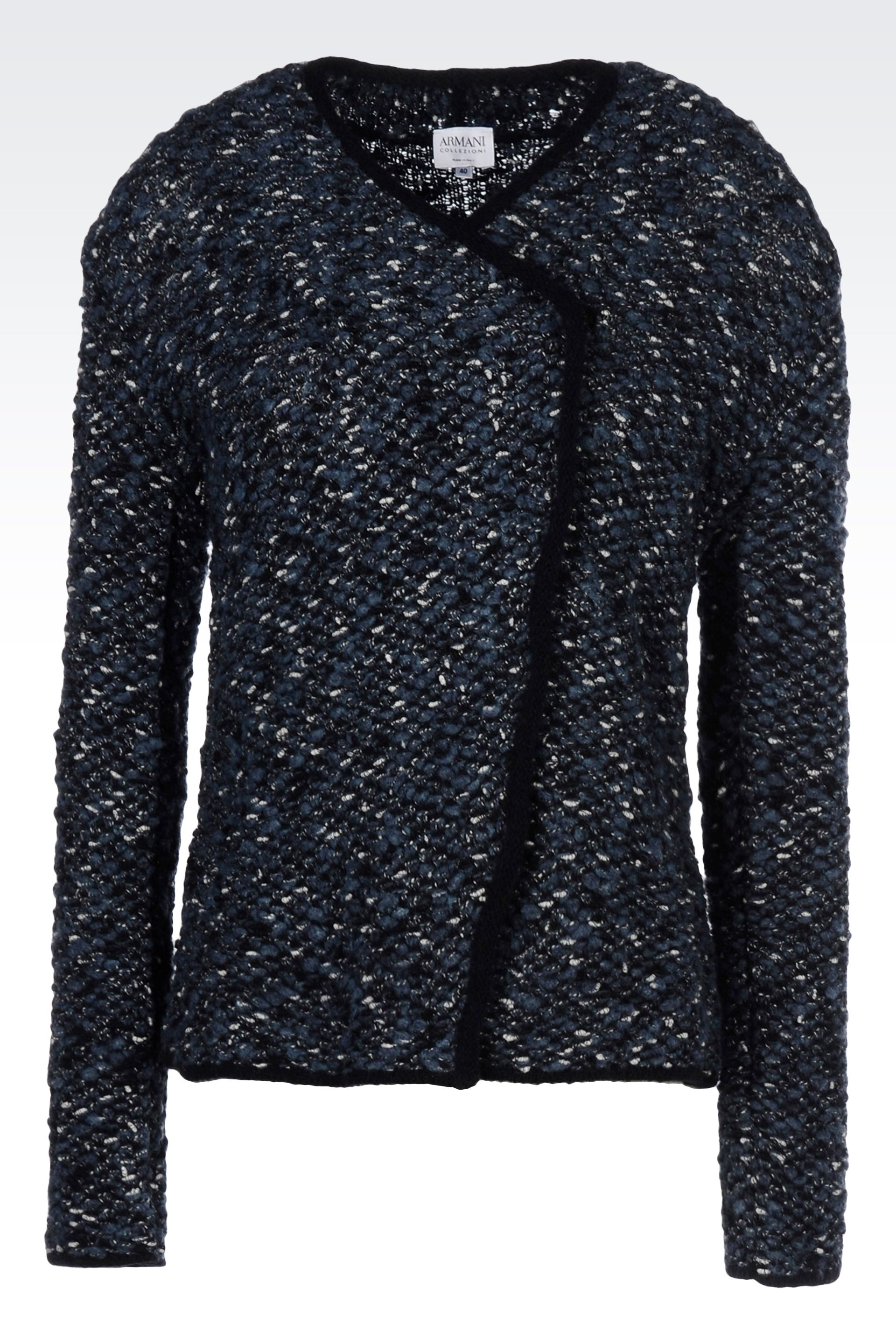 Lyst - Armani Piped Seam Tweed Jacket in Gray