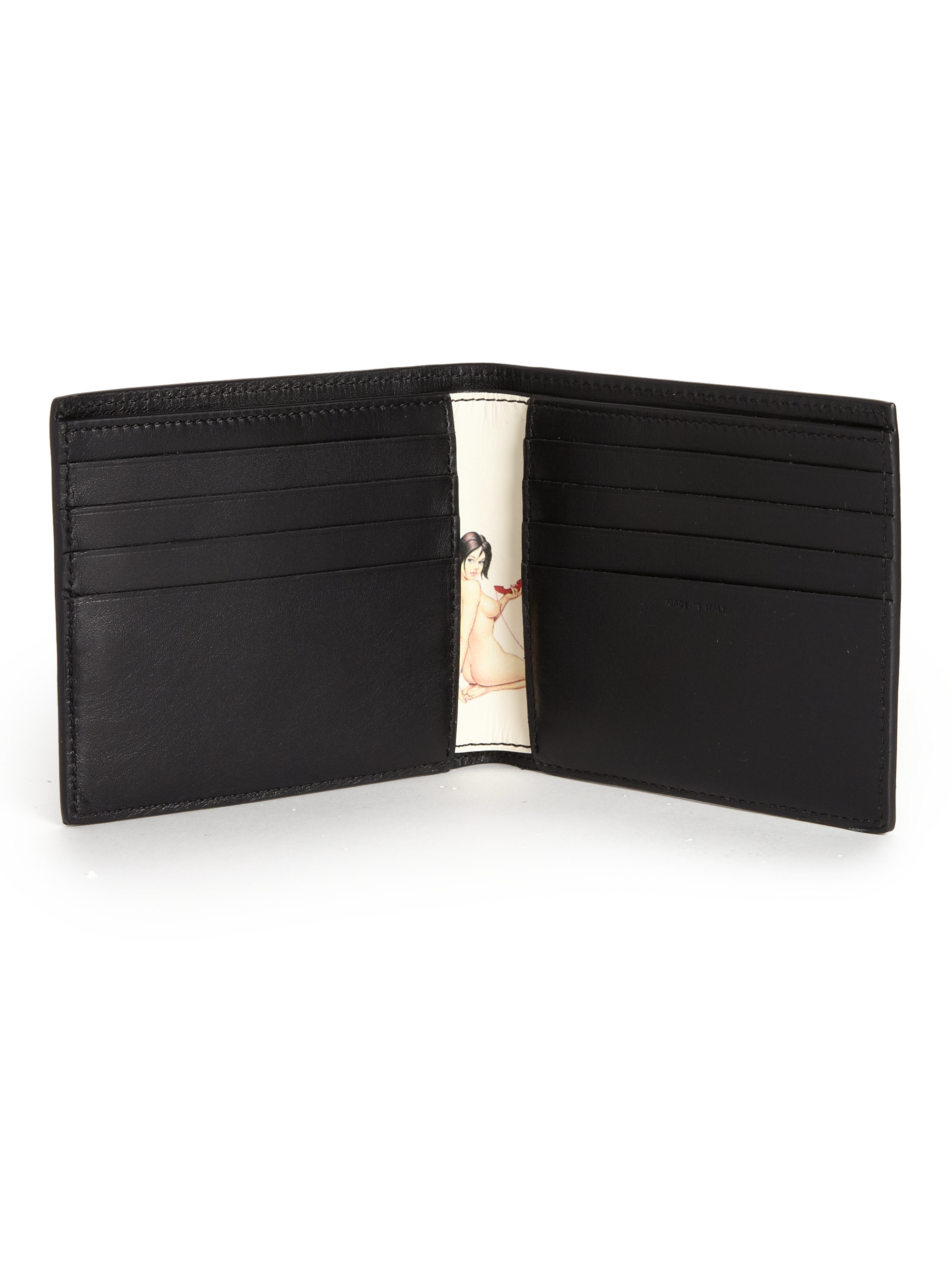 Paul smith Pin-up Girl Leather Bifold Wallet in Black for Men | Lyst