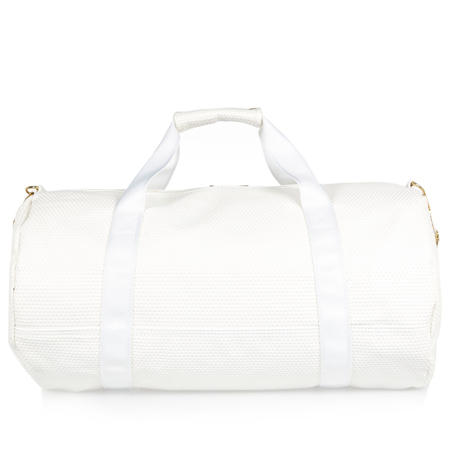 River Island White Mipac Satin Mesh Duffle Bag In For Men Lyst Gallery