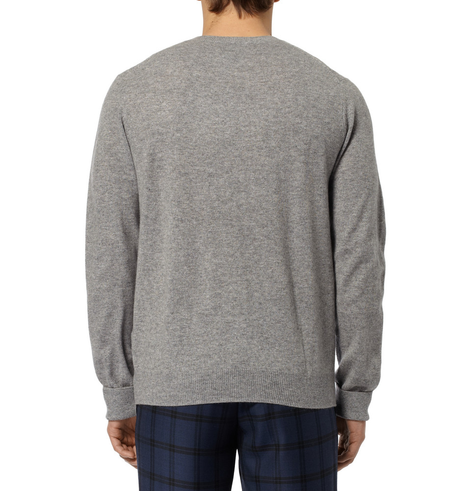 Hackett Mayfair Cable-Knit Cashmere Sweater in Gray for Men - Lyst