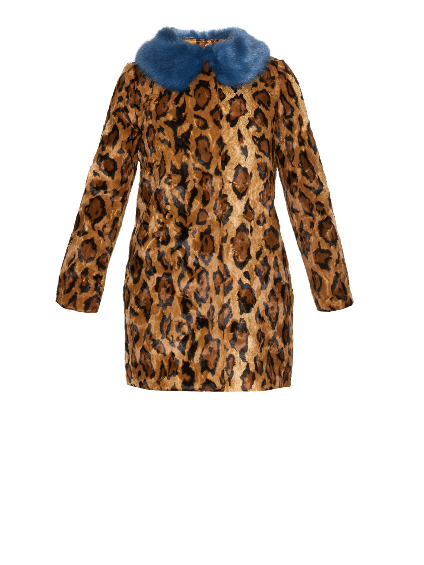 Lyst - Shrimps Papa Puss Jaguar-print Faux-fur Coat in Brown