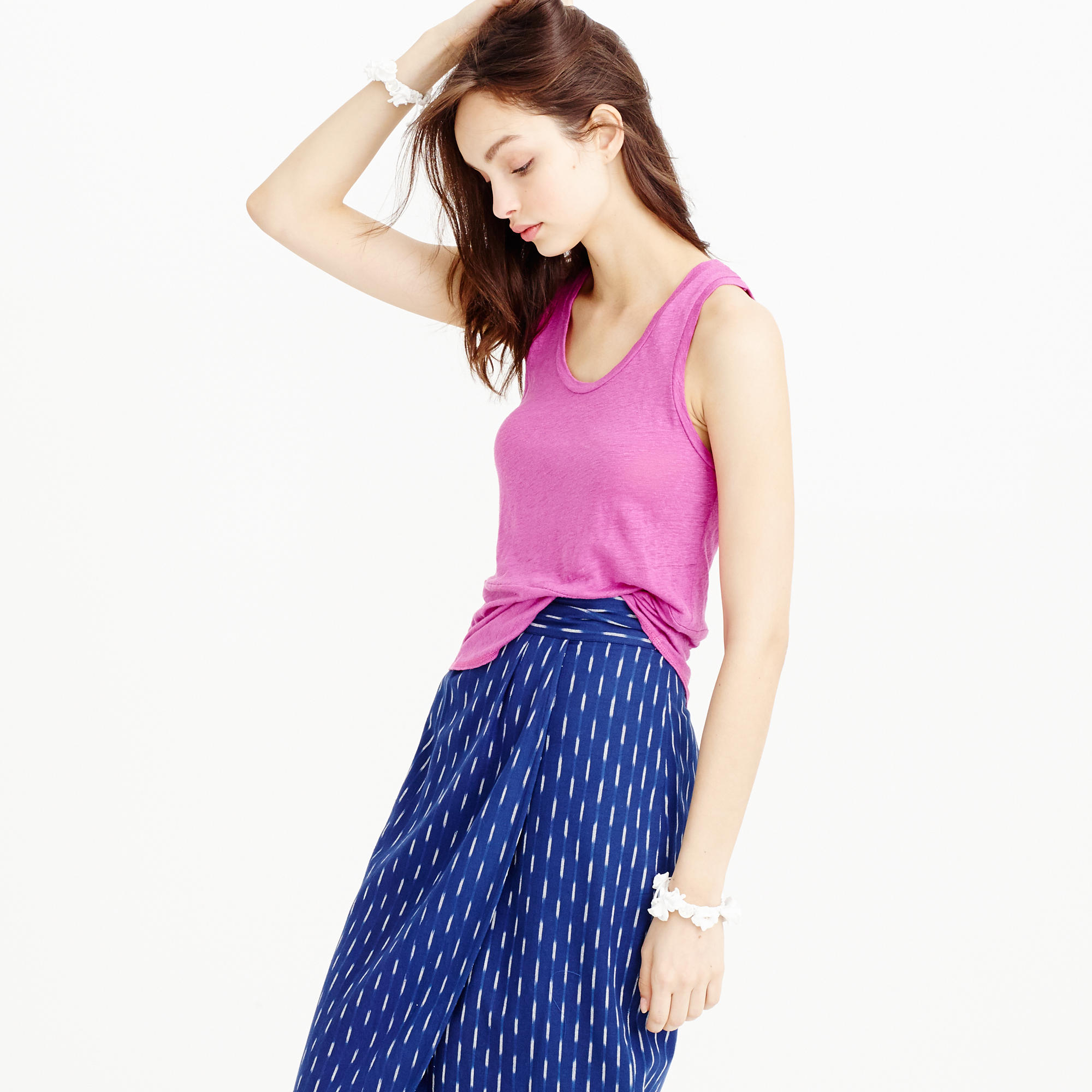 J.Crew Purple Linen Tank Top Lyst