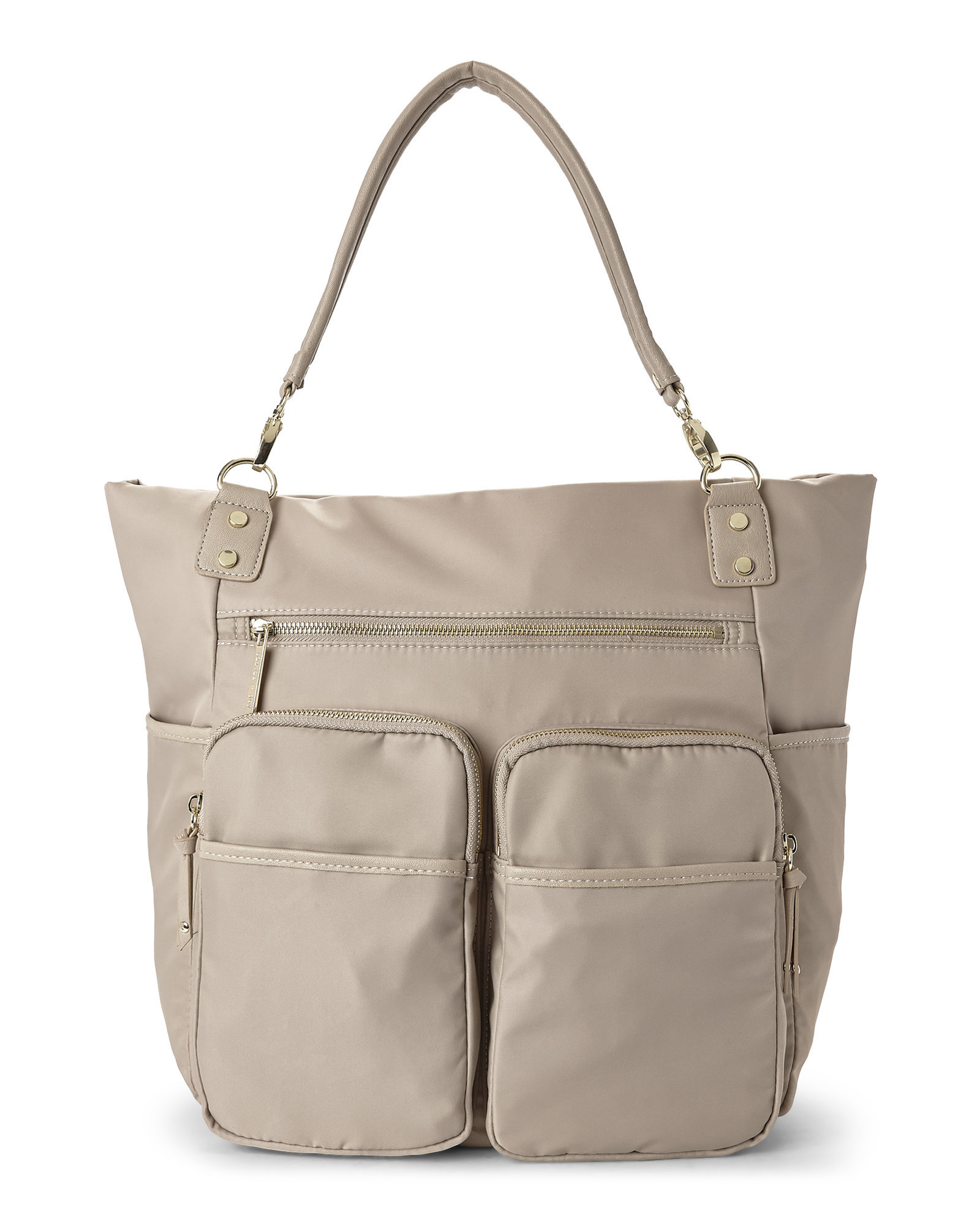 Olivia + joy Stone Zip Zoom Tote in Beige | Lyst  