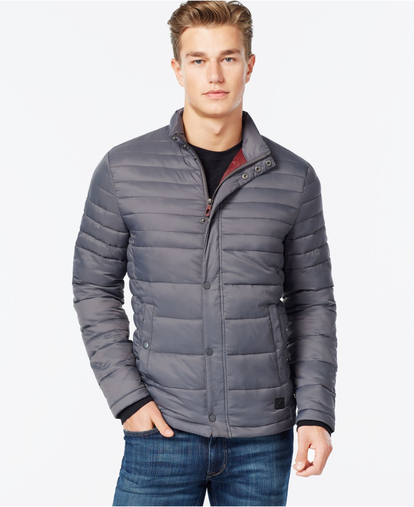 Lyst - Kenneth Cole Quilted Puffer Hipster Jacket in Metallic for Men
