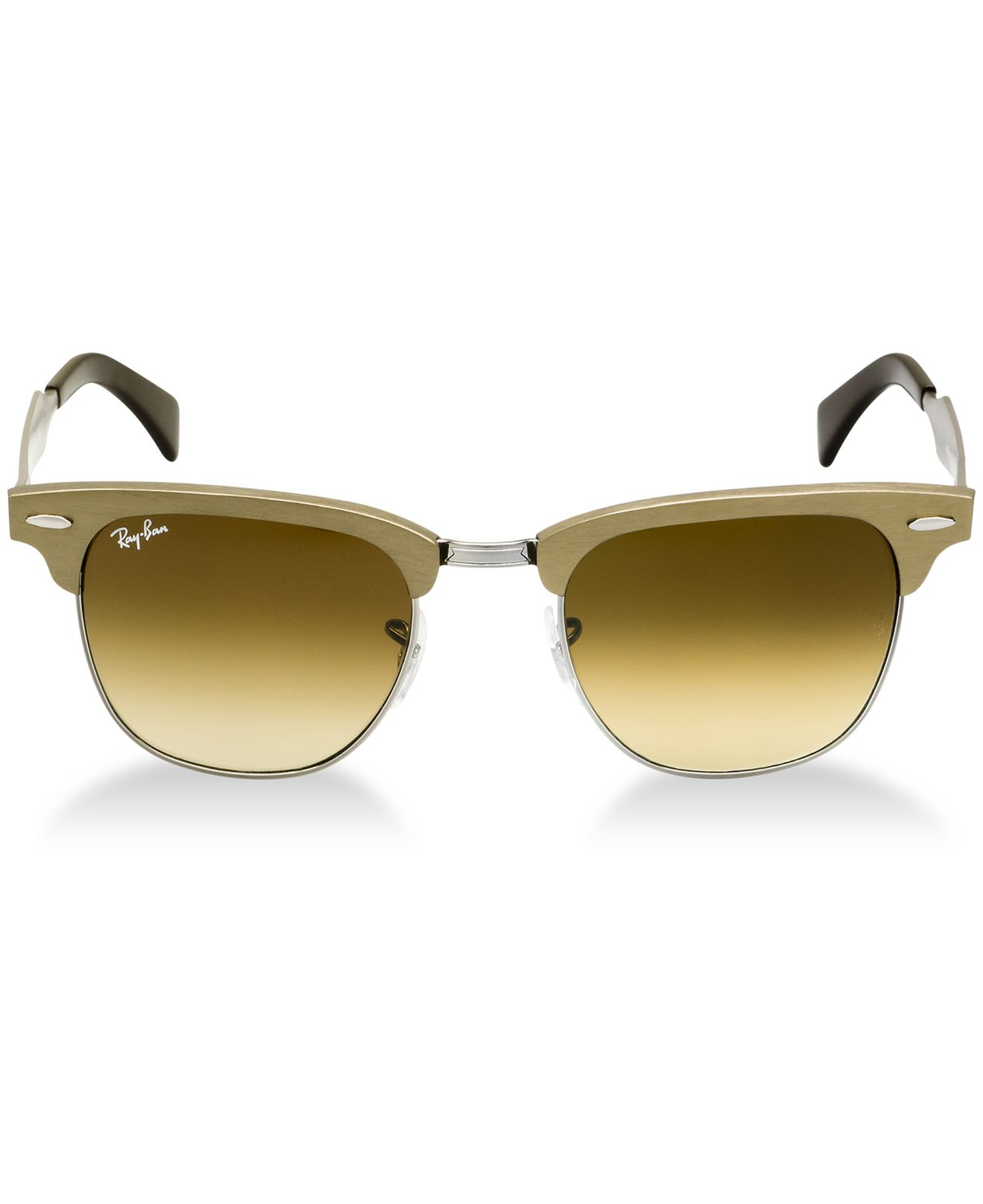 ray ban clubmaster aluminum gold