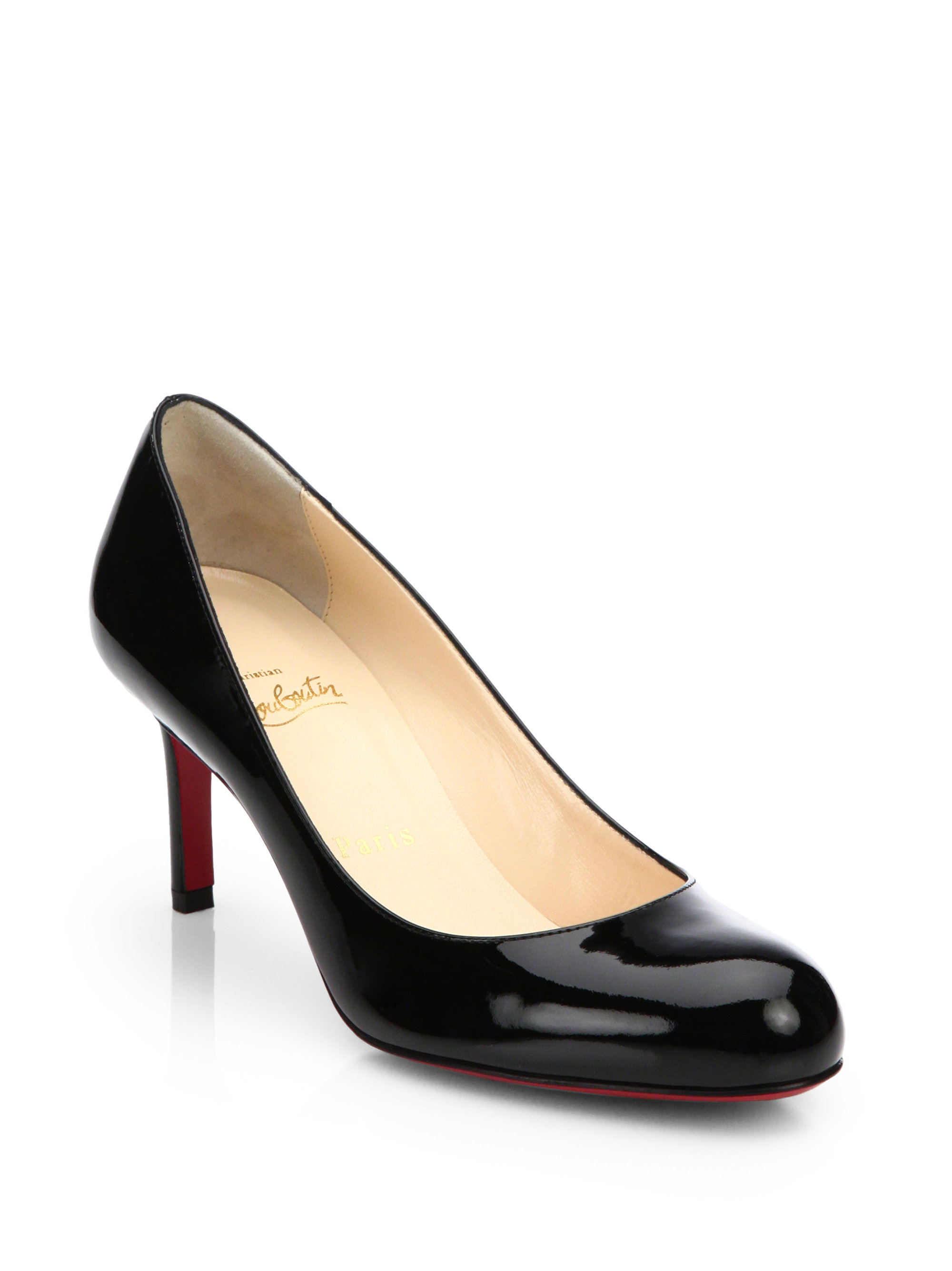 christian louboutin black leather