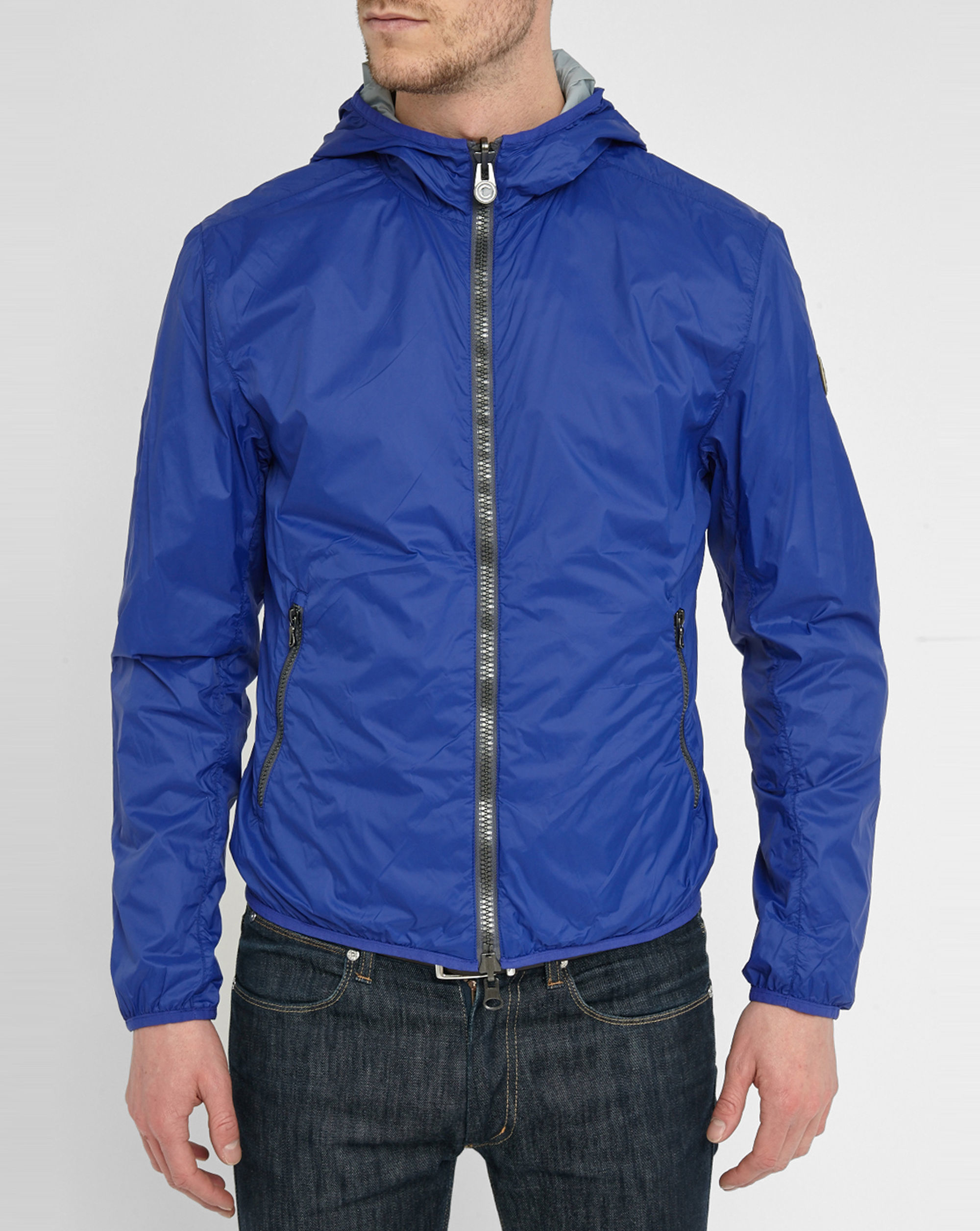 Colmar Royalblue And Silver Reversible Lightweight Nylon Windbreaker