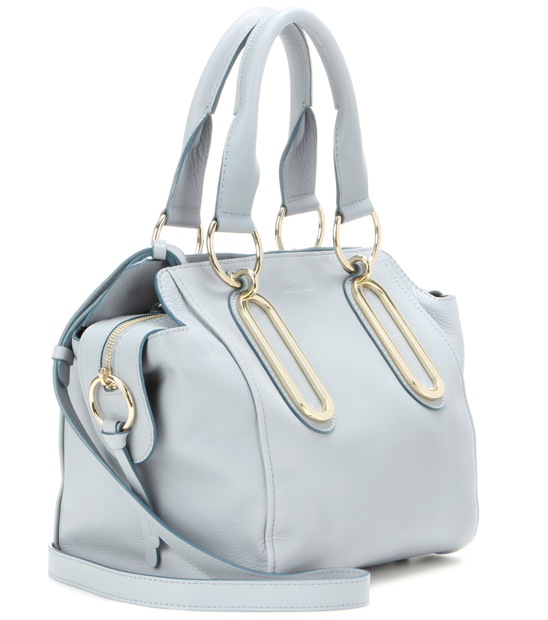 See by chlo Paige Medium Leather Shoulder Bag in Blue | Lyst  