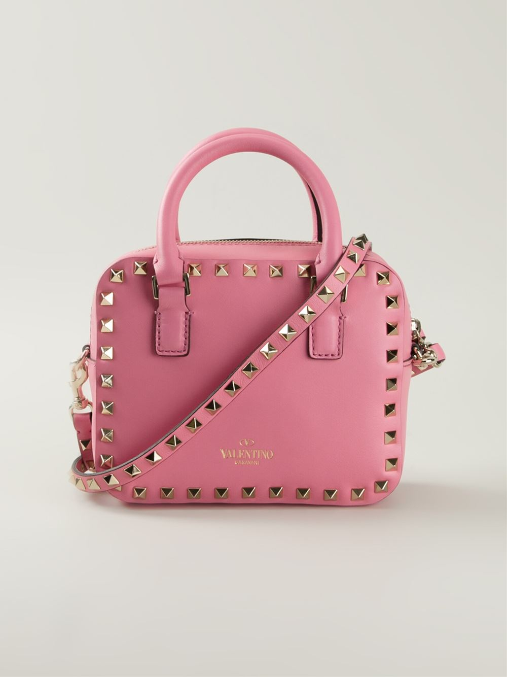 Valentino &#39;Rockstud&#39; Crossbody Bag in Pink (pink & purple) | Lyst
