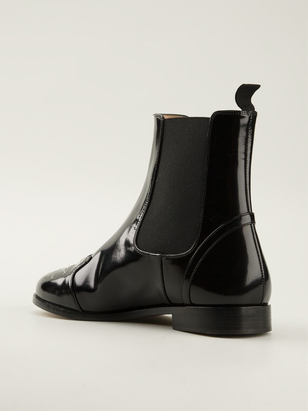 Lyst Charlotte Olympia 'Chelsea Cat' Boots in Black